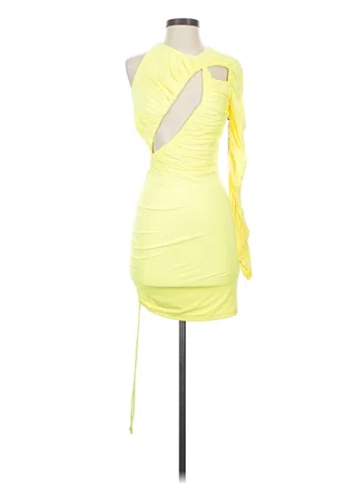 Pre-owned Superdown Sleeveless Top Yellow One Shoulder Neckline Tops