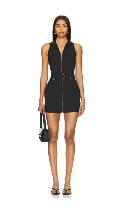 Superdown Sofia Belted Mini Dress In Black