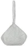 Superdown Sonia Crystal Bag In Metallic Silver