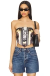 Superdown Sophia Bandana Top In Black Chain