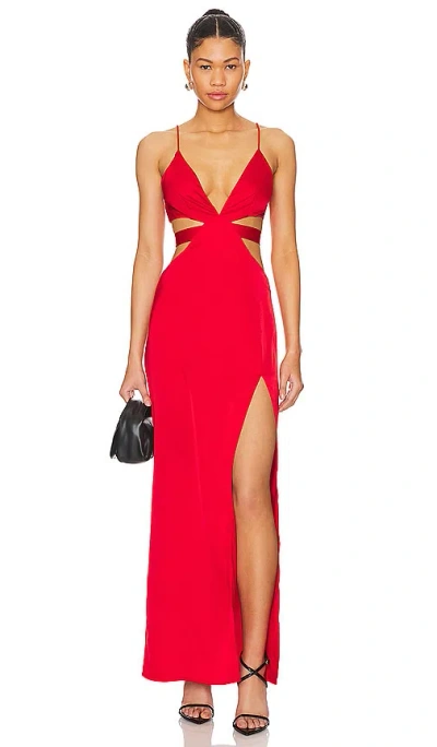 Superdown Stacie Maxi Dress In Red