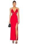 Superdown Stacie Maxi Dress In Red