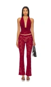 Superdown Tania Pant Set In Burgundy