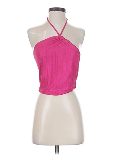 Pre-owned Superdown Tank Top Pink Halter Neckline Tops