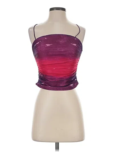 Pre-owned Superdown Tank Top Purple Strapless Neckline Tops