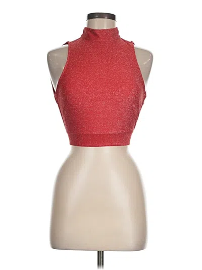 Pre-owned Superdown Tank Top Red Halter Neckline Tops