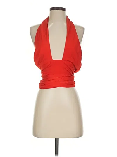 Pre-owned Superdown Tank Top Red Halter Neckline Tops
