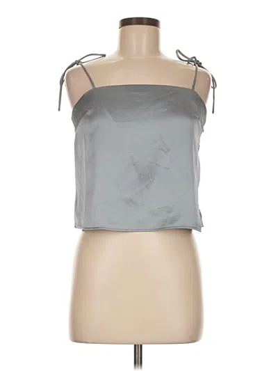 Pre-owned Superdown Tank Top Silver Strapless Neckline Tops