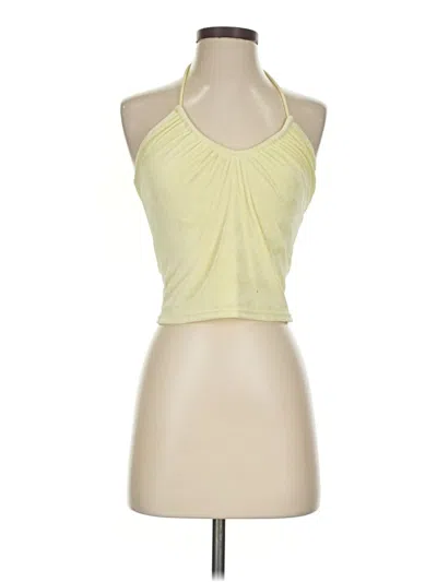 Pre-owned Superdown Tank Top Yellow Halter Neckline Tops
