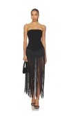 Superdown Tea Fringe Romper In Black