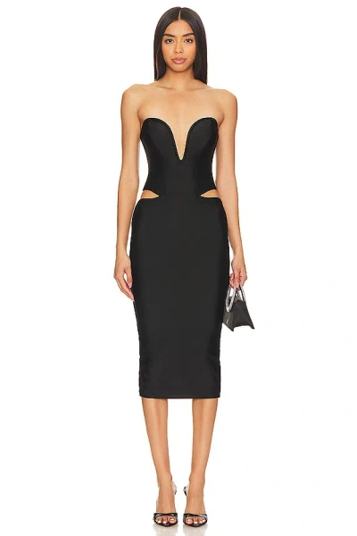 Superdown Toria Midi Dress In Black