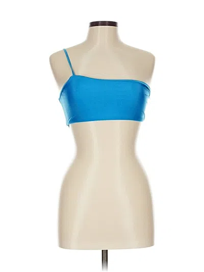 Pre-owned Superdown Tube Top Blue Strapless Neckline Tops