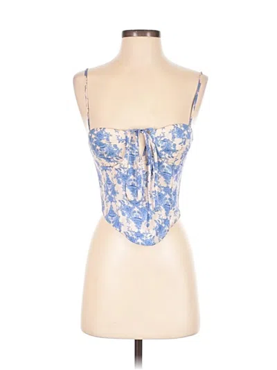 Pre-owned Superdown Tube Top Blue Strapless Neckline Tops