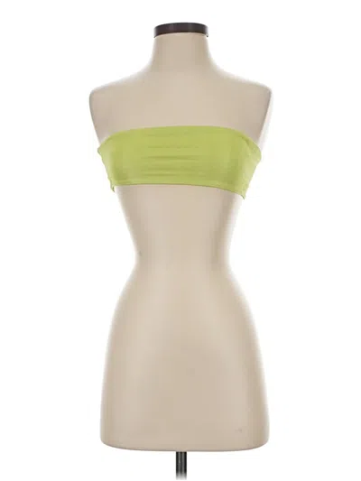 Pre-owned Superdown Tube Top Green Strapless Neckline Tops