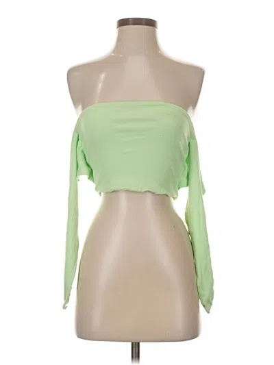 Pre-owned Superdown Tube Top Green Strapless Neckline Tops