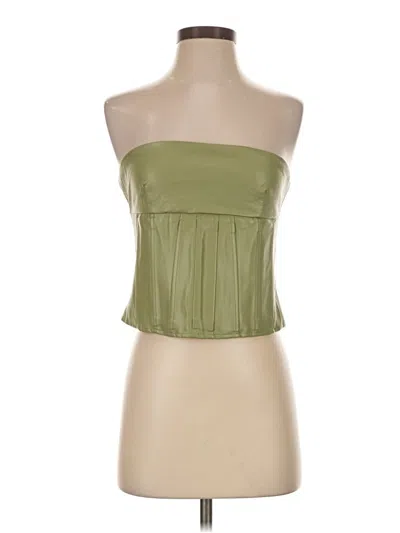 Pre-owned Superdown Tube Top Green Strapless Neckline Tops