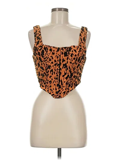 Pre-owned Superdown Tube Top Orange Strapless Neckline Tops