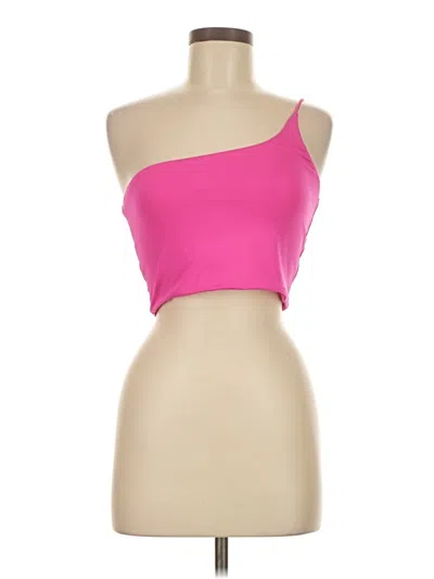 Pre-owned Superdown Tube Top Pink One Shoulder Neckline Tops