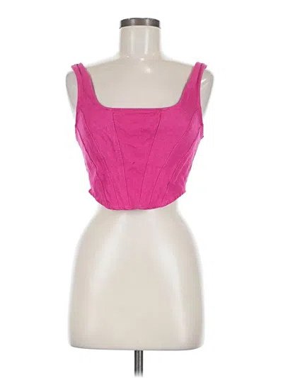 Pre-owned Superdown Tube Top Pink Strapless Neckline Tops