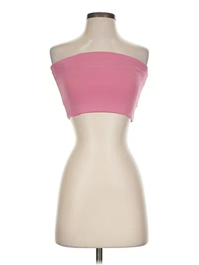 Pre-owned Superdown Tube Top Pink Strapless Neckline Tops