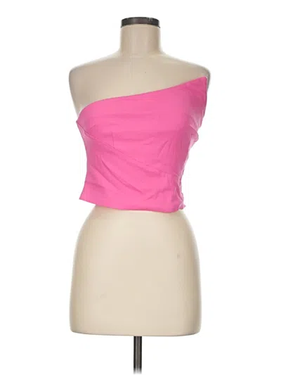 Pre-owned Superdown Tube Top Pink Strapless Neckline Tops