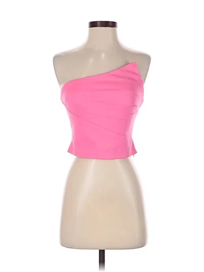 Pre-owned Superdown Tube Top Pink Strapless Neckline Tops