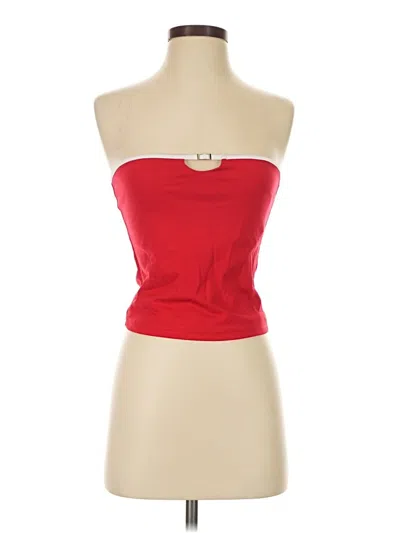 Pre-owned Superdown Tube Top Red Strapless Neckline Tops