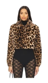 Superdown Valdis Faux Fur Jacket In 棕色