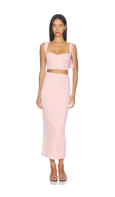 Superdown Veneda Skirt Set In Pink