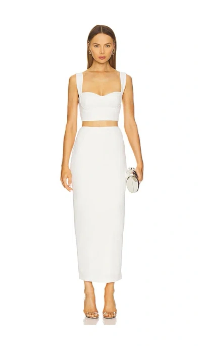 Superdown Veneda Skirt Set In White