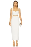 Superdown Veneda Skirt Set In White