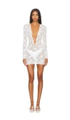 Superdown Violetta Sheer Mini Dress In Íì´í¸