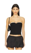 Superdown Whitney Strapless Top In 黑色