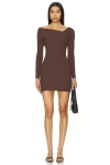 Superdown Ysabel Mini Dres In Chocolate Brown