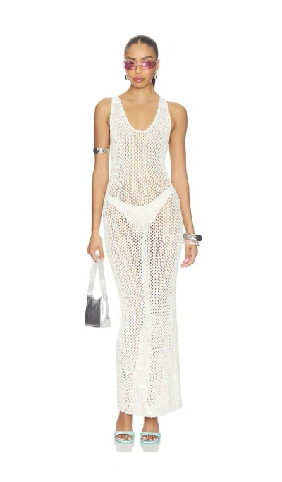 Superdown Zia Crochet Maxi Dress In Brown