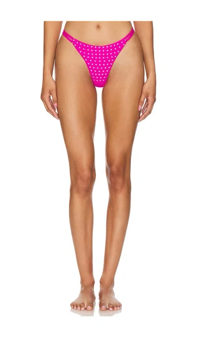 Superdown Zita Bikini Bottom In Hot Pink