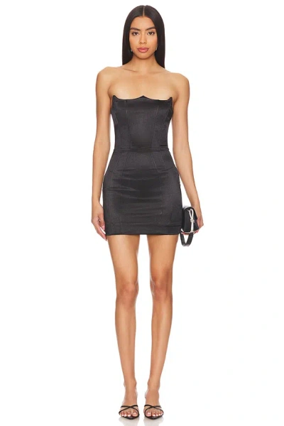 Superdown Zoe Strapless Mini Dress In Black