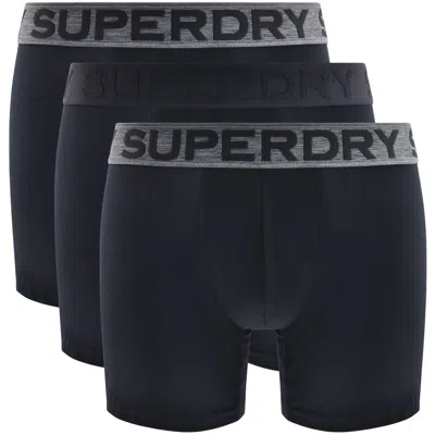 Superdry 3 Pack Boxers Navy In Black