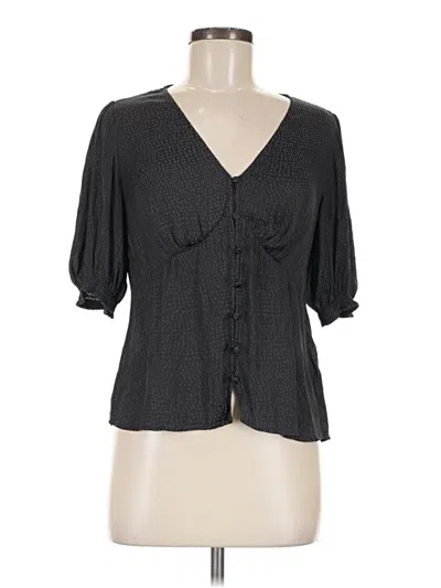 Pre-owned Superdry 3/4 Sleeve Blouse In Black