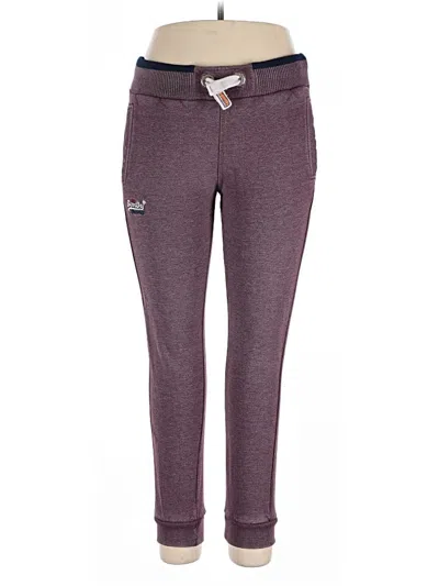 Pre-owned Superdry Active Pants In Purple