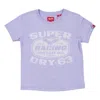 Superdry Archive Kiss Fitted Tee In Purple