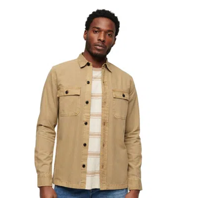 Superdry Beige Cotton Shirt In Neutral