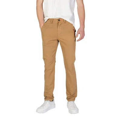 Superdry Beige Cotton Skinny Pants In Brown