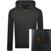 SUPERDRY SUPERDRY BORG LINED ZIP HOODIE WASHED BLACK