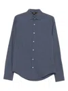 Superdry Button-up Cotton Shirt In Blue