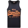 Superdry Cali Logo Vest Eclipse Navy In Navy