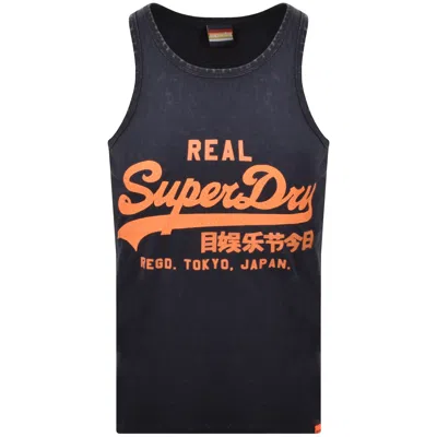 Superdry Cali Logo Vest Eclipse Navy