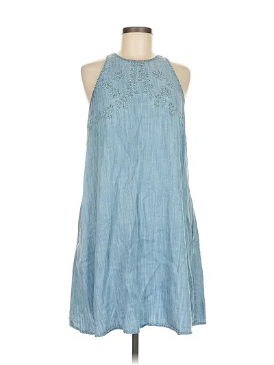Pre-owned Superdry Casual Dress In Blue