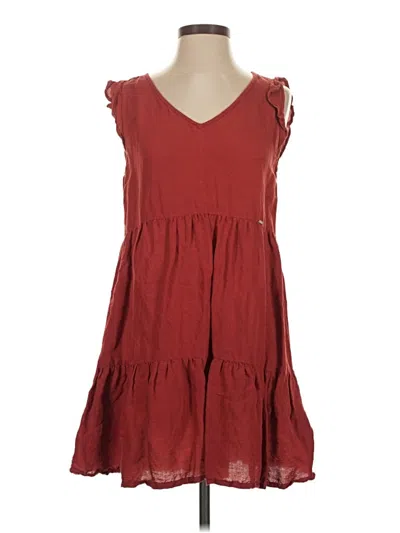 Pre-owned Superdry Casual Dress In Burgundy