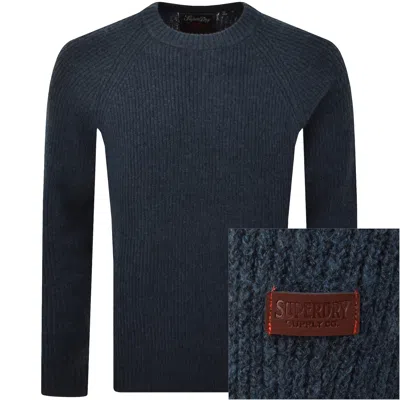 Superdry Chunky Knit Jumper Ink Blue